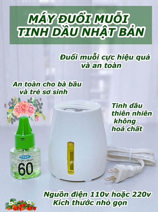 Cách sử dụng máy xông tinh dầu để đuổi muỗi đơn giản