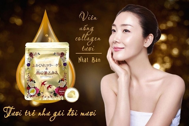 Chị em đừng bỏ qua viên uống collagen tươi chiết xuất tổ yến 30 ngày Nhật Bản