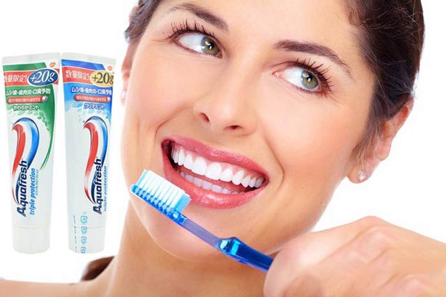 Công dụng của kem đánh răng Aquafresh Nhật Bản 