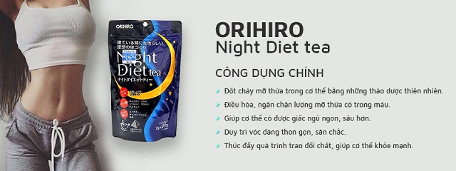 Trà Orihiro Night Diet Tea giúp giảm mỡ thừa